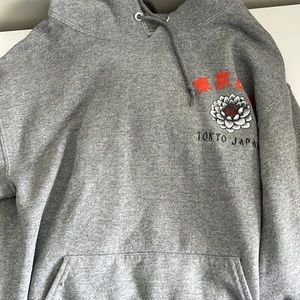 graphic grey hoodie